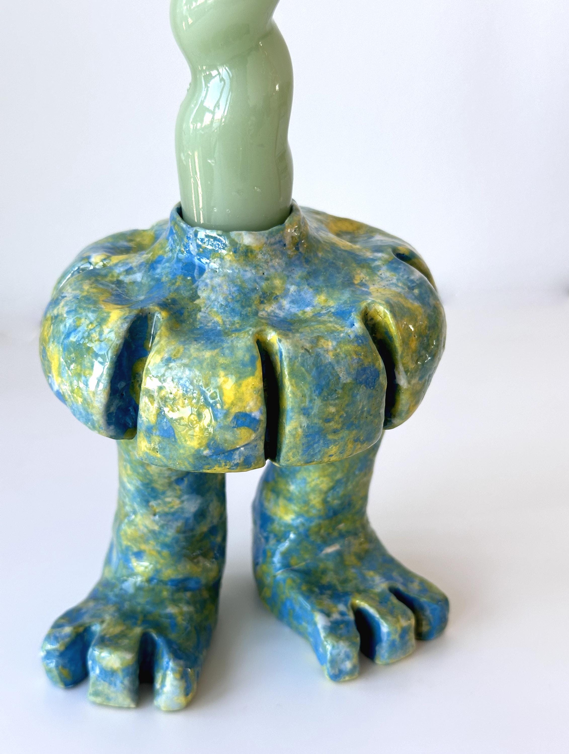 mushy clay monster sculpture.